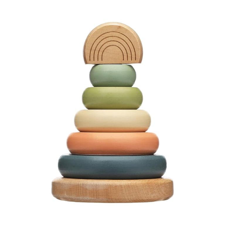 Pearhead Wooden Stacking Rings Toy Tower