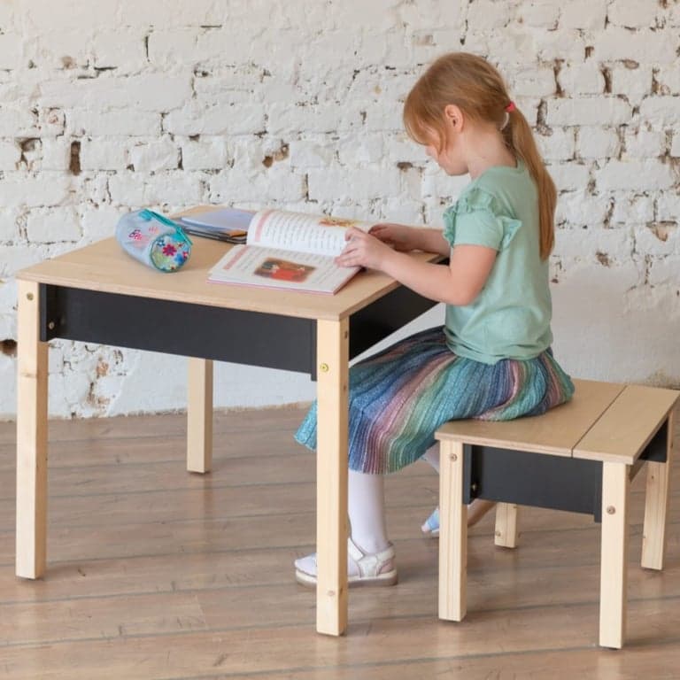 Family SCL Ensemble de Table et Chaise Gain de Place Noir
