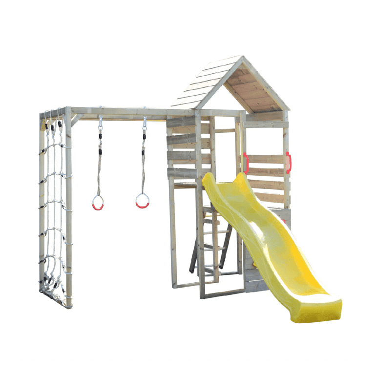 Wendi Toys Ensemble Tour d'Escalade avec Module de Gym Jaune