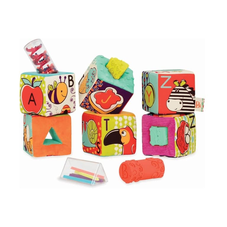 B. toys Soft Fabric Building Blocks