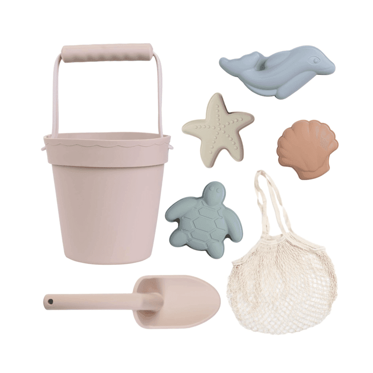 BLUE GINKGO Sand Bucket Set Pale Pink