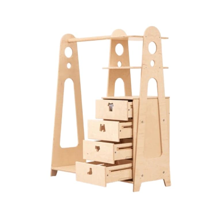 Wood and Hearts Montessori Wardrobe Dewdrop