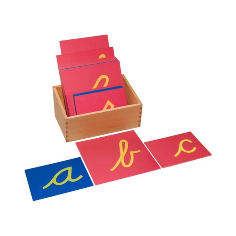 Kid Advance Montessori Sandpaper Letters Lowercase Cursive With Box