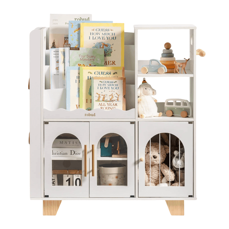 ROBUD Organisateur de Rangement pour Jouets Blanc