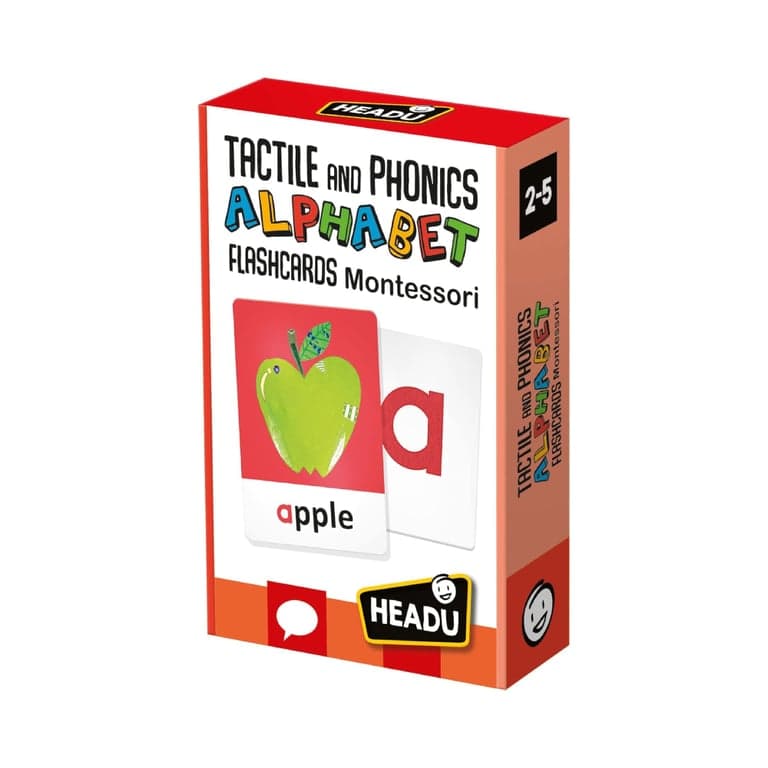 Headu Montessori Tactile and Phonics Alphabet Flash Cards