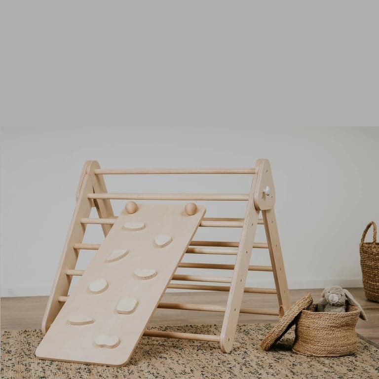 TreeSounds Montessori Climbing Triangle With Ramp