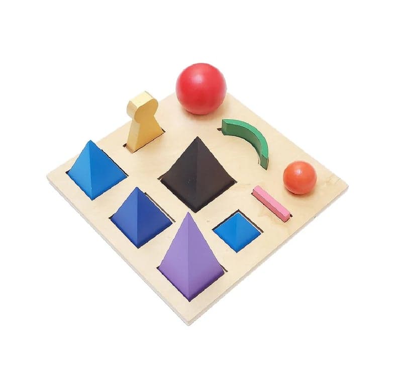 Pink Montessori Solid Grammar Symbols With Cut-Out Tray