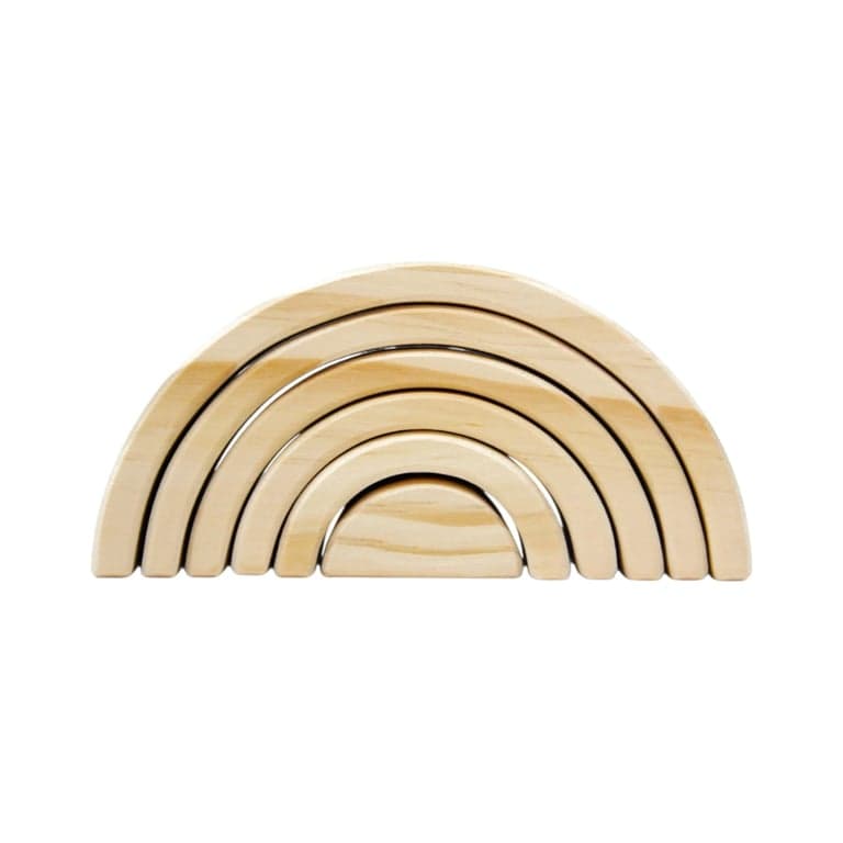 Green Walnut Natural Rainbow Stacker