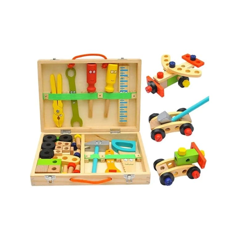 Seaside-Montessori Wooden Toolbox