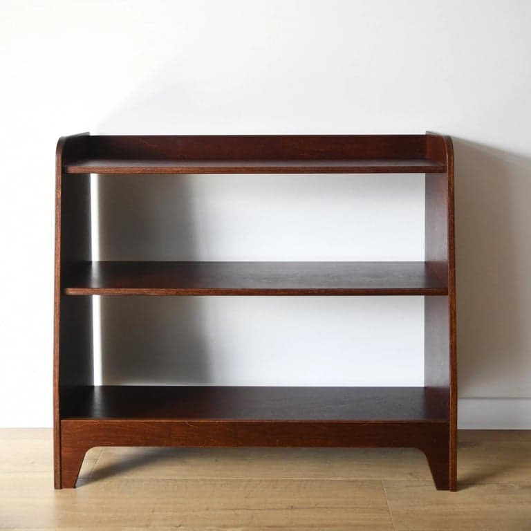 WAMMcosyroom Montessori Toy Shelf Dark Brown Stain Simple Decor