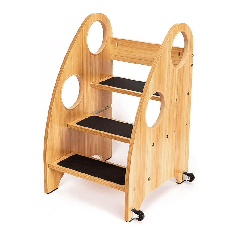 StrongTek Wooden Step Stool With Handles