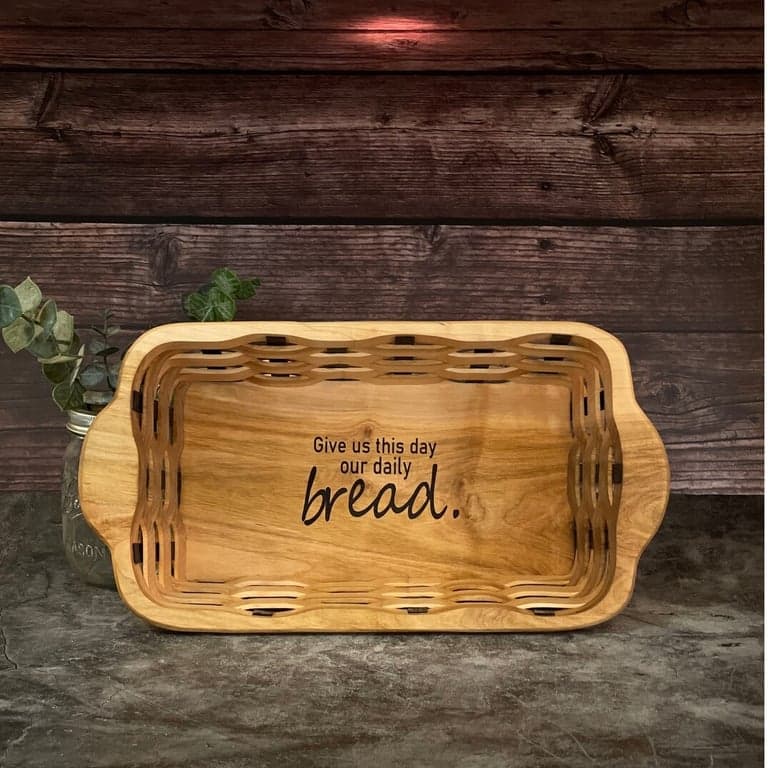 Teaberry Wood Wooden Bread Basket