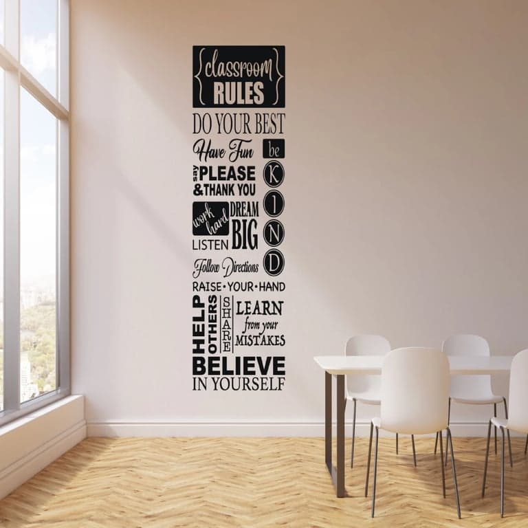 Custom Expression Designs Removable Classroom Wall Decor Black 18 x 52 Inches
