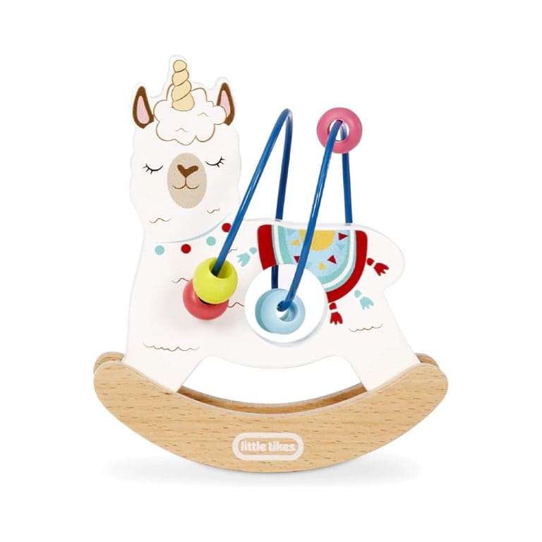 Little Tikes Wooden Critters Busy Beads Maze Llama-Corn 