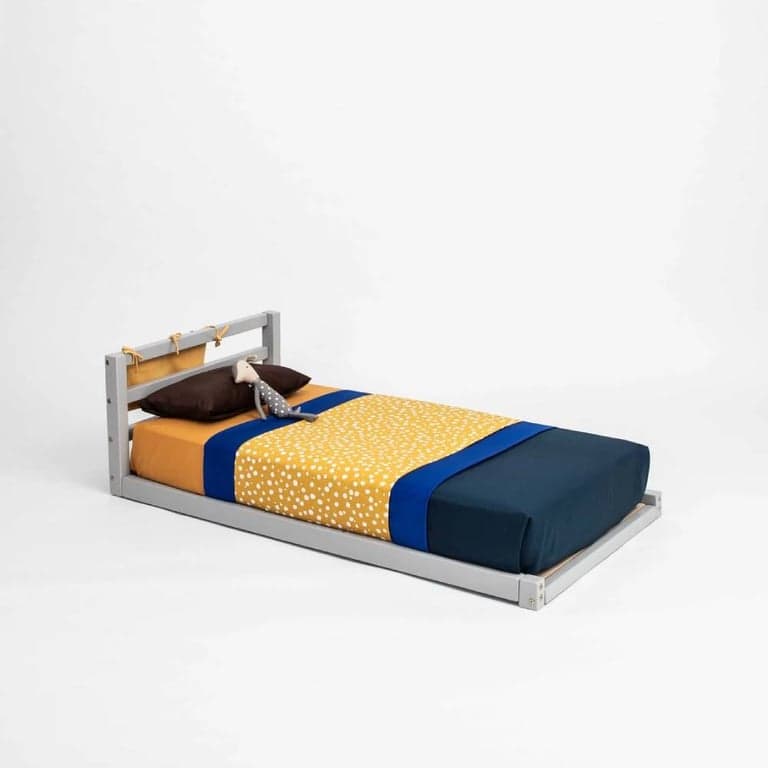 Sweet Home From Wood Floor Bed Full Size Gray