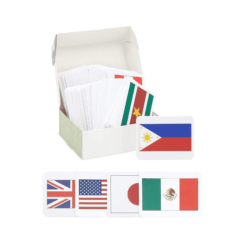 Blue Panda Flags of The World Cards With Continents and Capitals