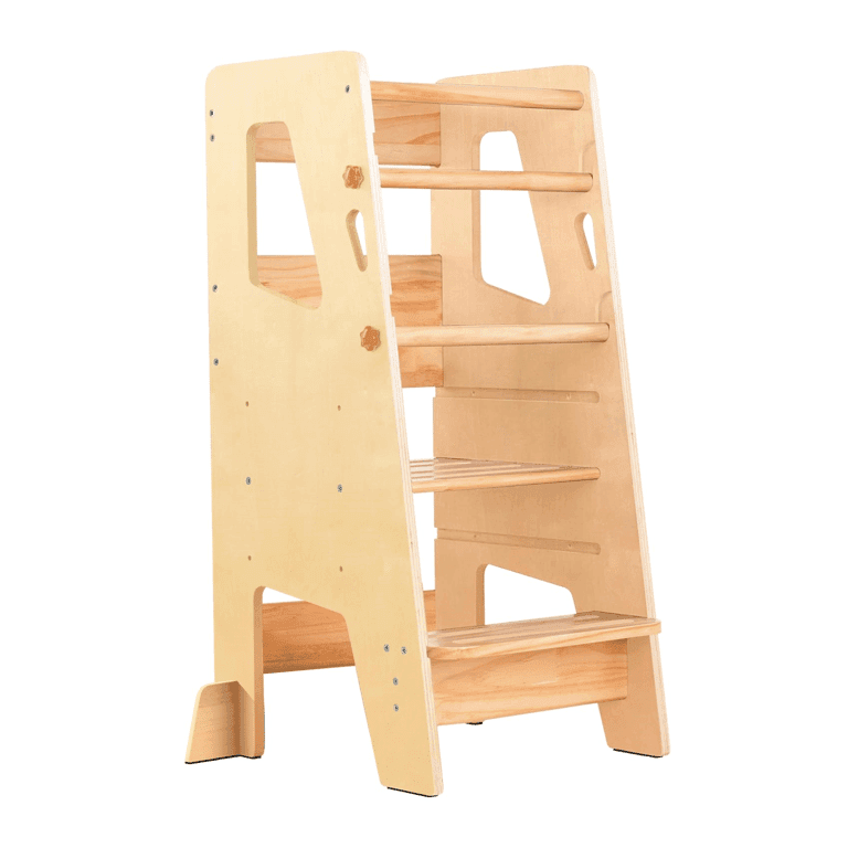Ocodile Toddler Tower With Safety Feet Varnished