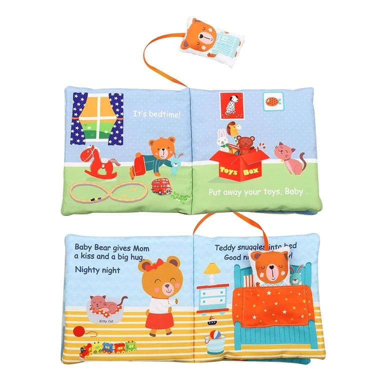 Bebe Mondo Crinkle Cloth Book Good Night Teddy Bear