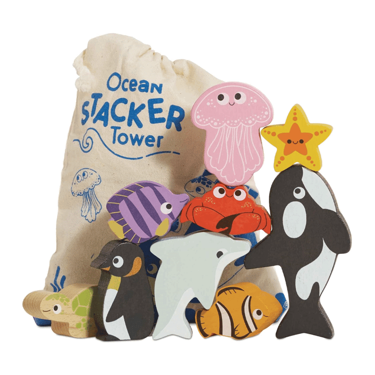Le Toy Van Ocean Stacker Tower & Bag