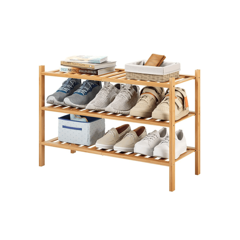 Furshus 3-Tier Bamboo Shoe Rack Natural