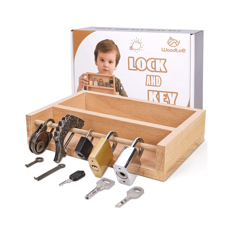 Woodtoe Lock and Key Set 5 Pieces