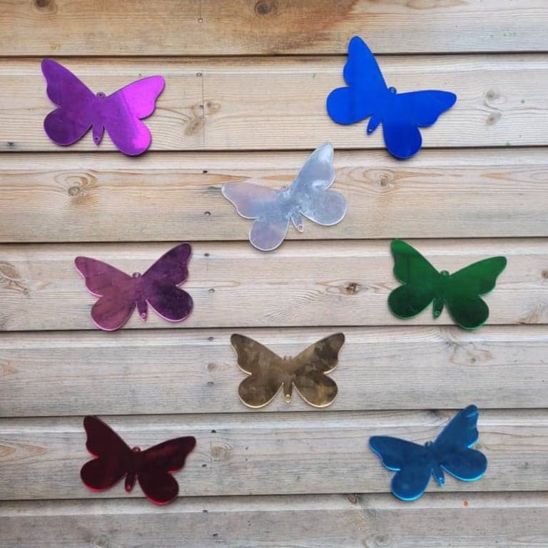 Kelz Kreationz Set of Rainbow Butterfly Sensory Mirrors 8x12
