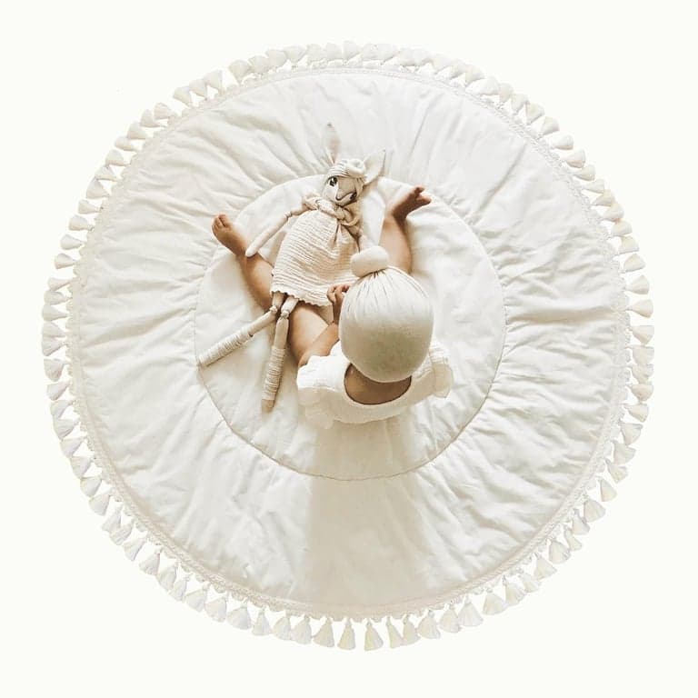 MINICAMP Padded Playmat Ecru Tassel Trim
