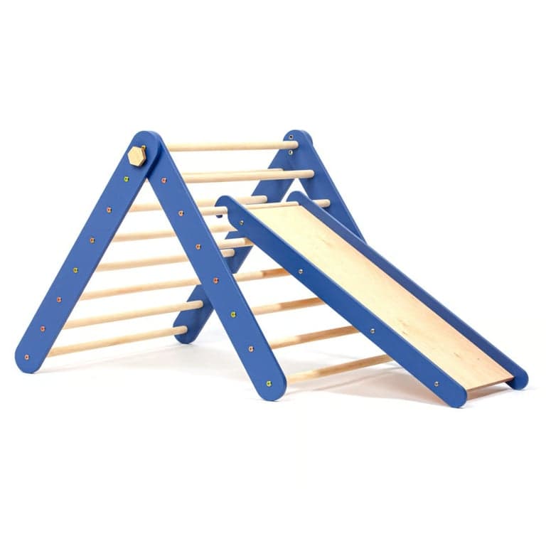 Duck Woodworks Triangle d'escalade avec Toboggan Bleu