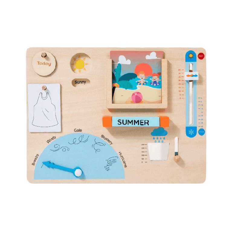 Oliver & Company Montessori Toys Weather Busy Board