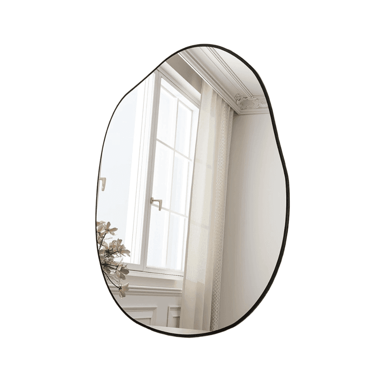 Harritpure Wall-Mounted Mirror Irregular Black 24 x 32
