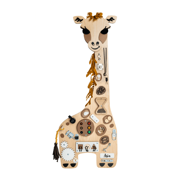 Foxy Family Busy Board Girafe Avec Nom Sans Support