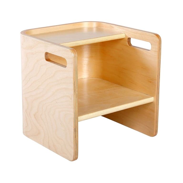 ECR4Kids Bentwood Multipurpose Cube Chair Natural