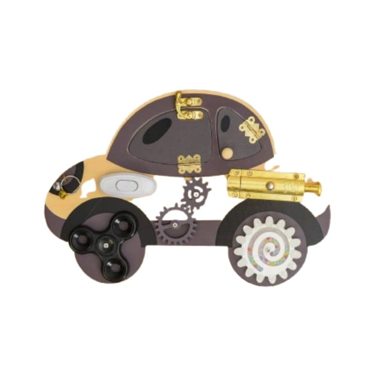 Melli's Kids Wooden Car Busy Board 