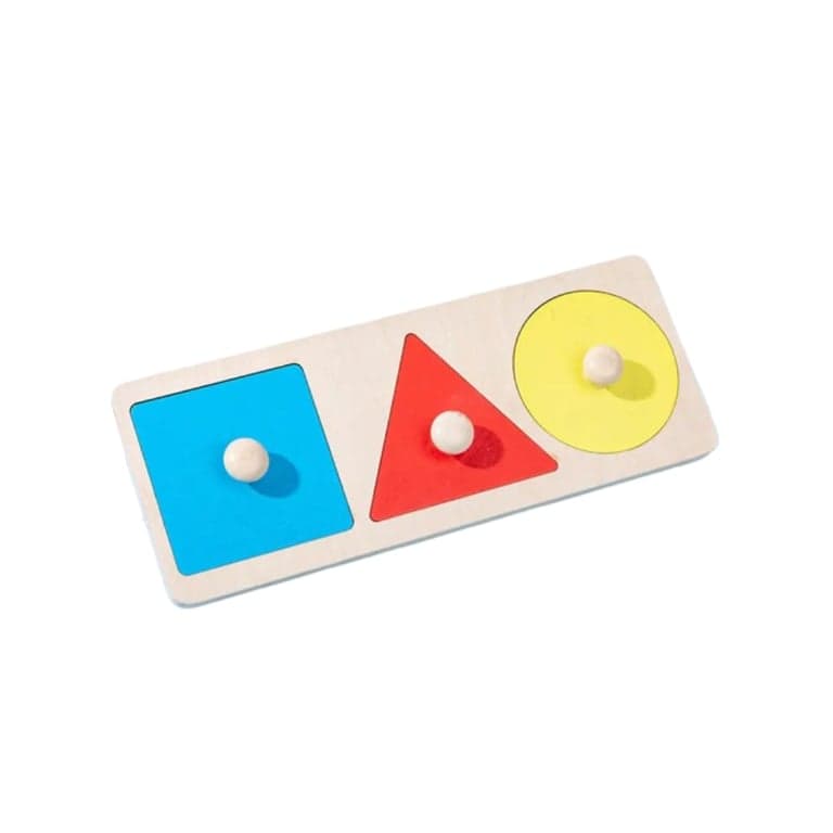 Seaside-Montessori Geometric Puzzle 3-Piece Rectangular Puzzle