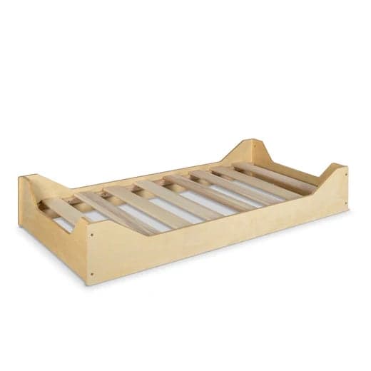 My Happy Helpers My First Monti Floor Bed Varnished Birch Twin