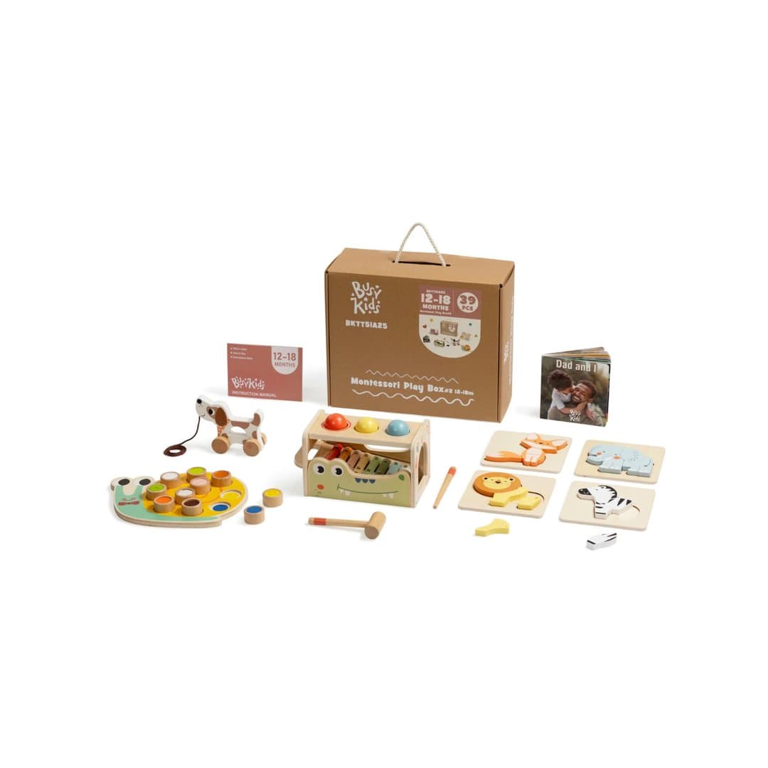 Busy Kids Montessori set de box de jeu 12-18 mois 2