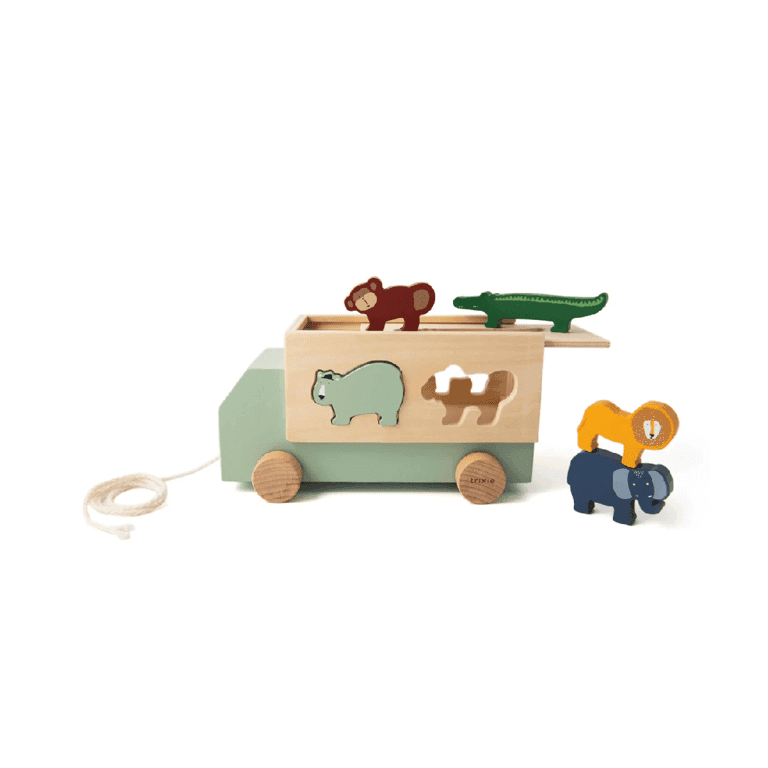 Trixie Camion Triangulaire en Bois avec Animaux