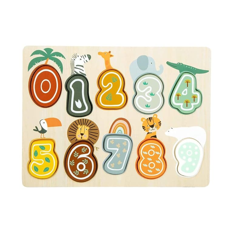 Small Foot Wooden Safari Numbers Puzzle