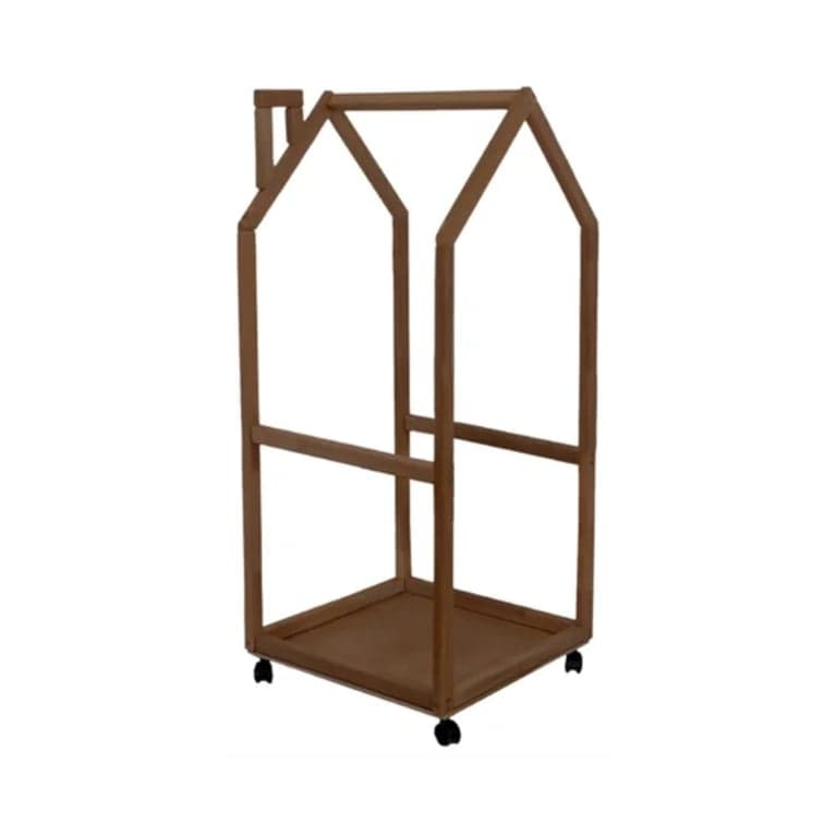 BusyWood Kids Clothing Rack With Wheels Dark