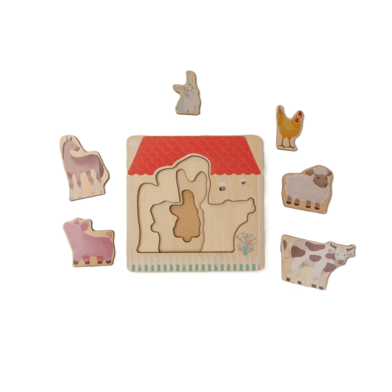 Elis Design Puzzle en Couches Animaux de la Ferme
