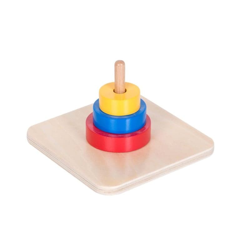 Montessori Outlet 3 Colored Discs on Vertical Dowel