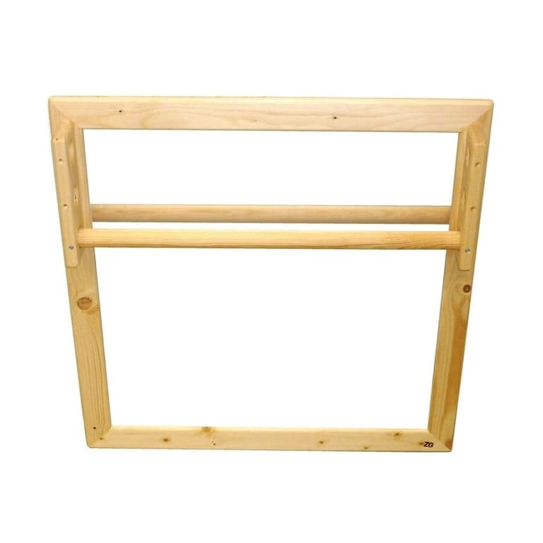 ZG Jouets Bois Montessori Square Mirror With Pull-Up Bar 70 x 70 cm