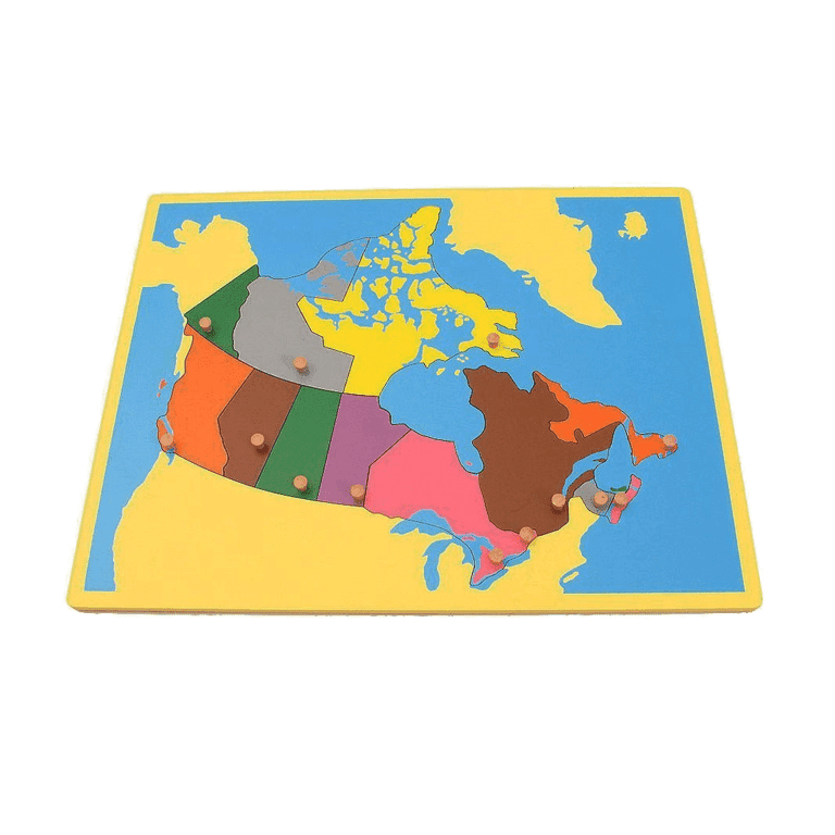 Pink Montessori Small Board Map of Canada