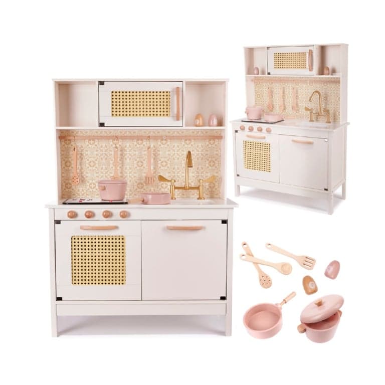 Ikonka Cuisine Jouet Rétro Avec Accessoires Boho Rose