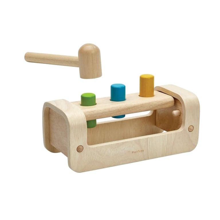 Plan Toys Wooden Pounding Bench With Hammer Toy