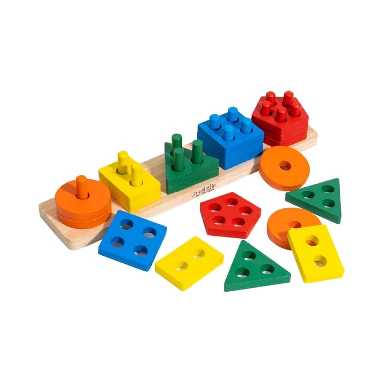Driddle4Little Wooden Sorting and Stacking Toy