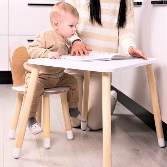 Family SCL Ensemble Table et Chaise Lapin Blanc