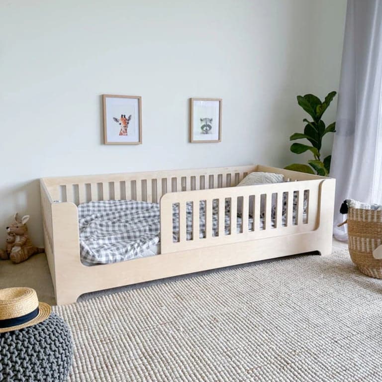 Magic of Wood Floor Bed With Removable Rail Ply King Single