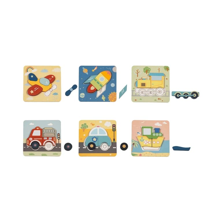 Busy Kids Puzzles de transport 6-en-1