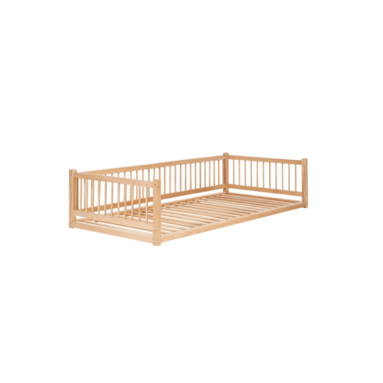 Simre Home Living Floor Bed With Rails Option 2 Twin